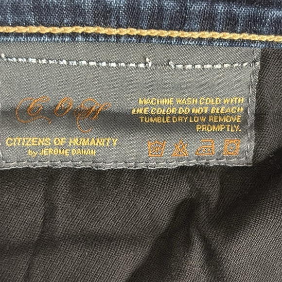 Citizens of Humanity Kelly Low Rise Boot Cut Raw Hem Jeans Dark Wash - Size 30 - Picture 7 of 10